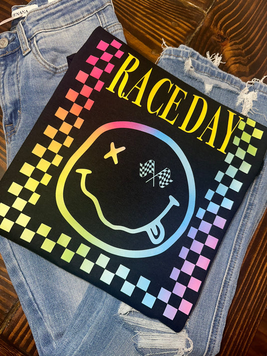 Race day Checkered Tee