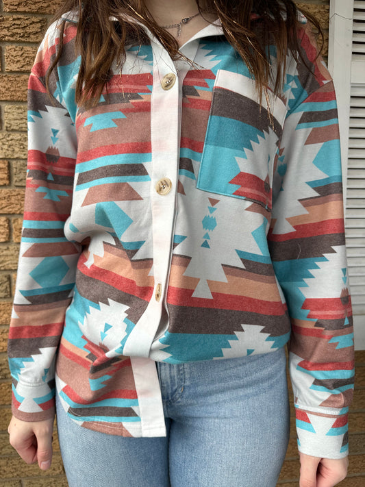Aztec Button Up Shacket