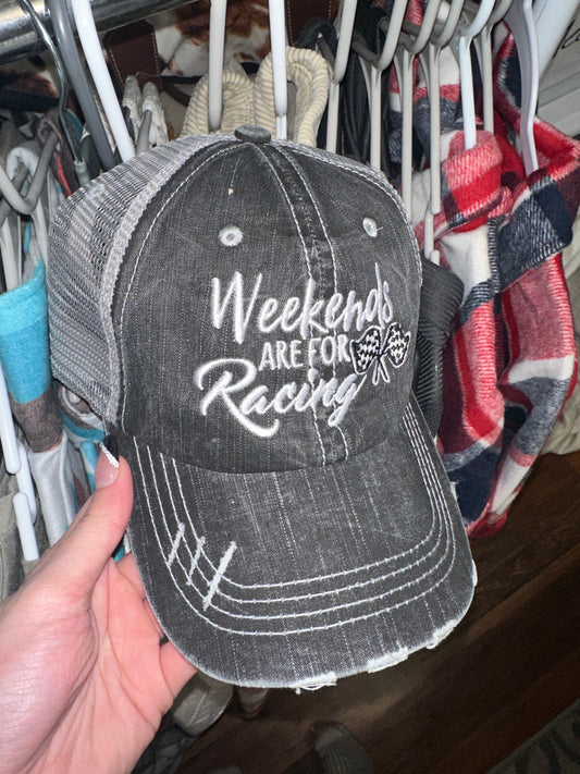 Weekends Are For Racing Trucker Hat