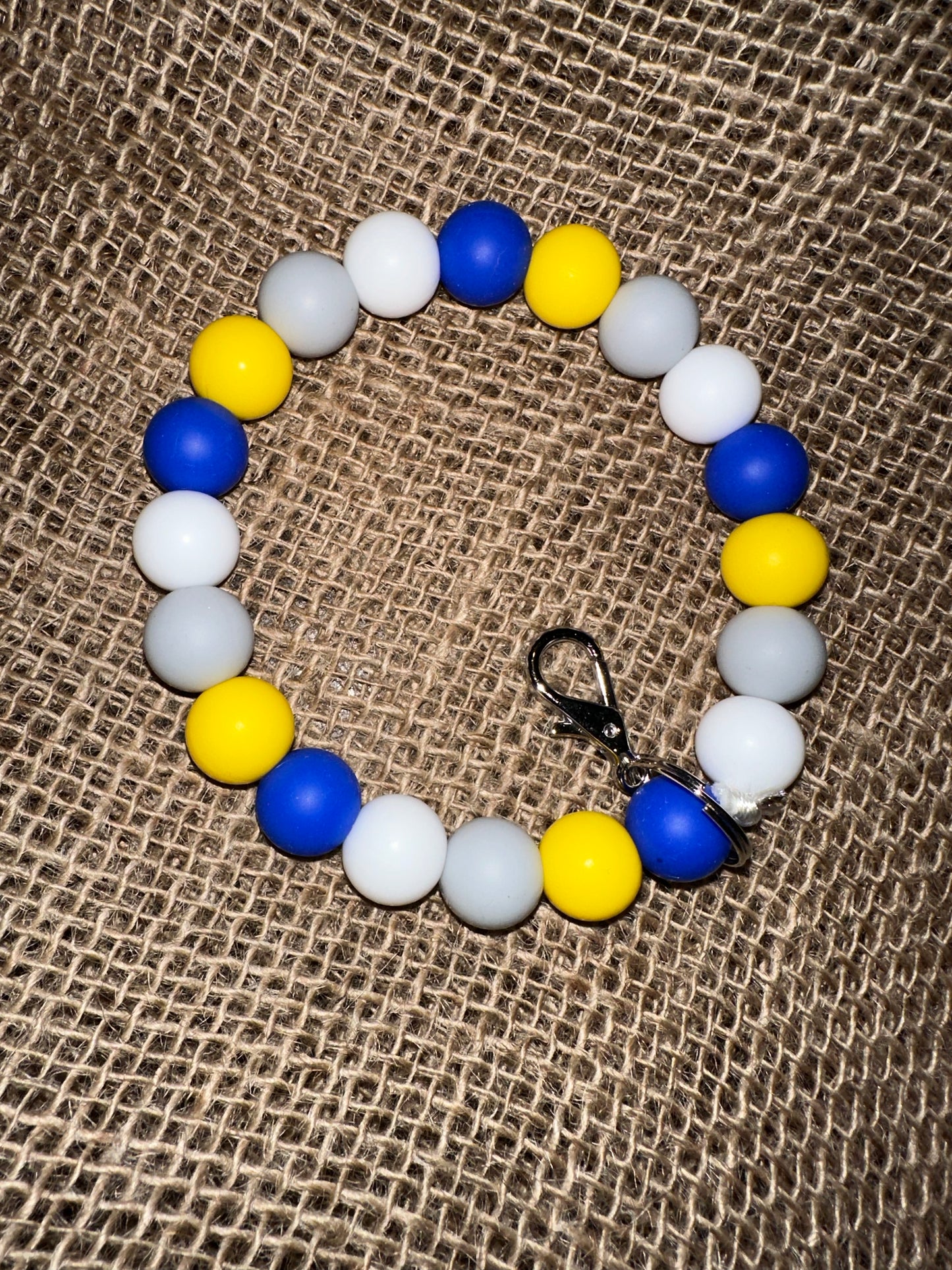 Blue and Gold Keychain